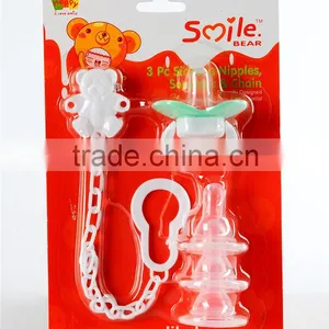 3PK Food Grade Baby Food Feeder With Pink Animal Pacifier thumbnail-4