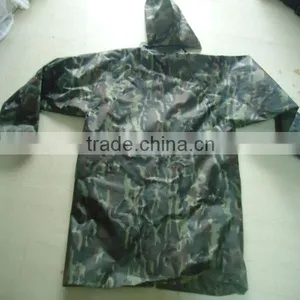 Camouflage Military Poncho With PU Coating thumbnail-1