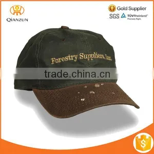 Custom Embroidery Waterproof Waxed Canvas Baseball Cap thumbnail-1