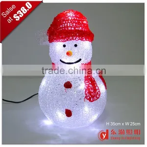 2015 New Product Custom Christmas Ornaments With Indoor Small Led Christmas Snowman for Christmas Decoration thumbnail-1