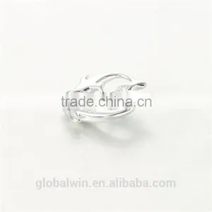 S925 Sterling Silver Lovely Animel Dolphins Crystal Pendant For Necklace thumbnail-3