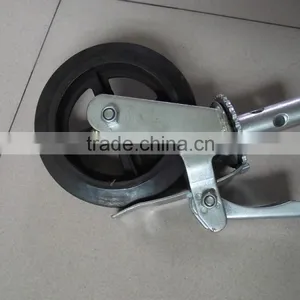 Rubber Wheel Caster Wheel Swivel or Swivel With Lock or Double Locks thumbnail-1