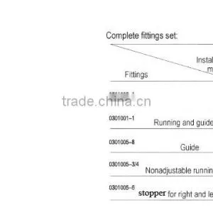 Wardrobe Sliding Door Fittings With Steel and Nylon Sliding Door Fittings thumbnail-3