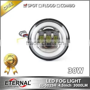 Offroad Powersport Harley Motorcycle LED Fog Driving Spot Headlight Black Chrome LED Headlamp thumbnail-2