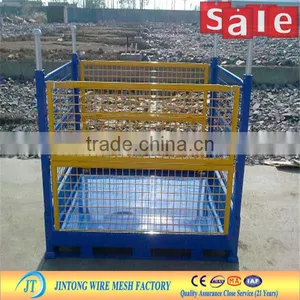 Metal Stacking Wire Container Folding Mesh Storage Cage thumbnail-1
