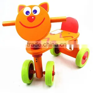 Kids Learning Walking Ride on Cat Animal Toy 4wheel Walking Bike thumbnail-1