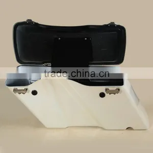 White Hard Saddlebag Trunk w/ Lid Latch For Road King Glide Softail DYNA thumbnail-3