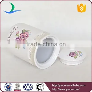 2015 Flower Decal Ceramic Food Canister Jars Wholesale thumbnail-5