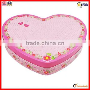Factory Sale Heart Shape Food Storage Chocolate Gift Pack Tin thumbnail-1