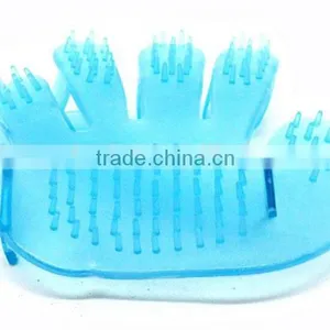Silicone Dog Cat Pet Grooming Wash Brush Hand Wearable Food Grade thumbnail-6