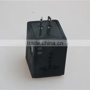 Factory High Quality Universal Travel Adapter With Double USB Charger World Travel Adapter USB Travel Adapter of 1000MA thumbnail-2