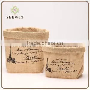 Jute Flower Pot Cover and Packaging for Flower thumbnail-1