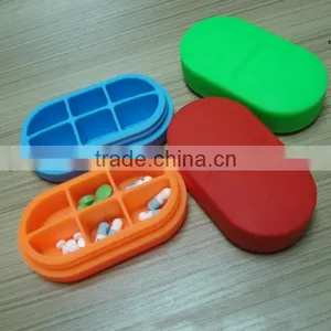 6 Parts Silicone Pill Box thumbnail-1