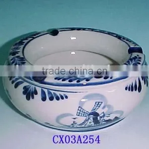 Porcelain Blue and White Painting Ashtray thumbnail-1
