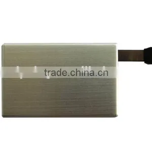 Slim Brushed Metal Card USB Flash Driver thumbnail-1