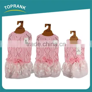 Dog Clothes Pet Accessories Pink Wedding Pet Dress Dog Clothes With Bowknot thumbnail-4