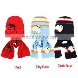 Amazing Fashion Beatles Baby Hat Cap Scarf Twinset Cotton Beatles Hat Children Hat thumbnail-1