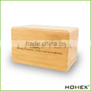 Biodegradable Tribute Bamboo Box Cremation Urn Homex BSCI/Factory thumbnail-1