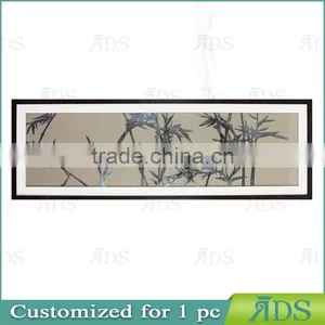 Framed Handmade Iron Progress Shadow Box Wall Decoration Bamboo Design Banner Painting thumbnail-1