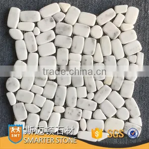 Galaxy White Marble Decoration White Pebbles on Mesh thumbnail-1