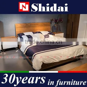 Latest Contemporary Wooden Platform Bed Designs Included Queen Size B-815 thumbnail-4