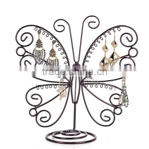 Delicate Metal Butterfly Shape Earring Wire Jewelry Display thumbnail-2