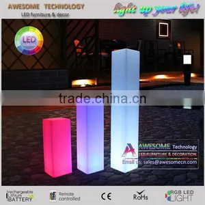Waterproof Outdoor Led Square Pillar / Color Changing Wedding Pillar thumbnail-1