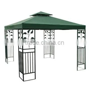 10x10 ft Garden Canopy Gazebo Top 2 Tier Replacement Green thumbnail-1