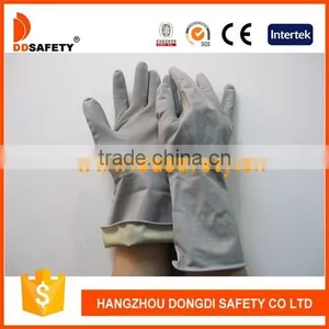Grey Latex Household Gloves With Long Cuff Safety Working Gloves thumbnail-1