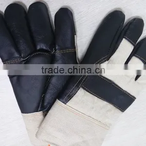 DDSAFETY Cow Grain Leather Work Gloves For Winter Safety Gloves thumbnail-3
