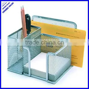 4 Parts Silver Metal Mesh Desk Organizer Pen Holder thumbnail-1