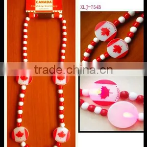 Customized Bulk Beads July 4th Led Light up Handmade Fashion Necklace thumbnail-3