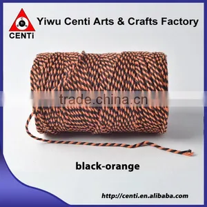 Classical Original Black and Orange Double Coloured Cotton Bakers Twine for Halloween thumbnail-1