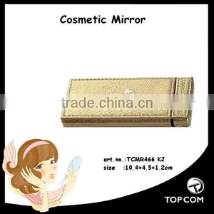 Mini Makeup Leather Mirror,folding Colorful Leather Mirror thumbnail-1