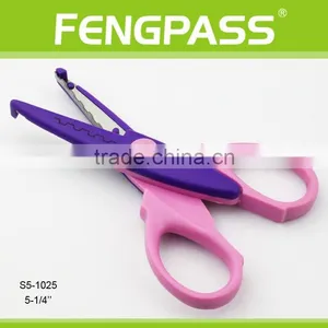S5-1025 5.25 Inch 2Cr13 Stainless Steel Blade With Plastic Handle Zig Zag Shears thumbnail-2
