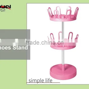 New Design Swivel ABS Slippers Rack, 2-tier Shoe Stand, Plastic Shoe Rack thumbnail-4