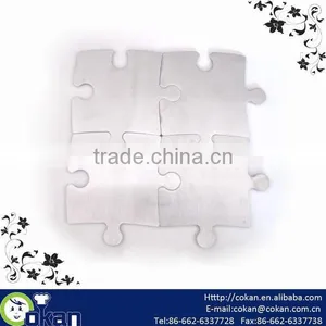 4pcs Puzzle Shape Stainless Steel Coaster Set CK-N003 thumbnail-1