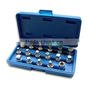 17 Piece 3/8" Square Dr. Drain Plug Socket Set thumbnail-1