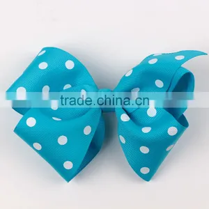 Polka Dot Classic Oversized Alligator Clip Hair Bow thumbnail-3