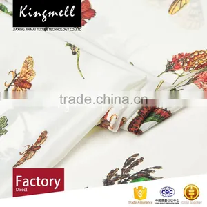 Custom High-end Butterfly Digital Printed Silk Crepe de Chine Fabric thumbnail-1