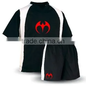 Black and White With Red Design Color Soccer Suit thumbnail-1