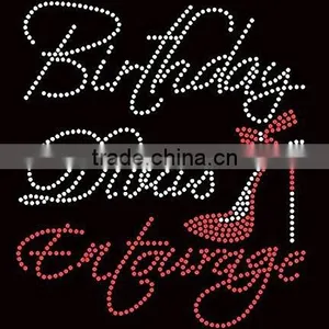Birthday Diva's Entourage Heel Stiletto Rhinestone Transfer thumbnail-1