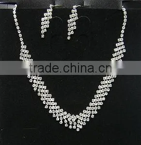 Silver Jewelry Sets,fashion Necklace Sets for Woman, Rinestone Weddding Jewelry thumbnail-1