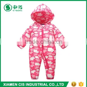 Custom Design Children Boutique Clothing Long Sleeve Baby Winter Print Romper thumbnail-2