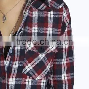 Fashion Classical Casual Women Plaid Shirt New Design Shirts thumbnail-2