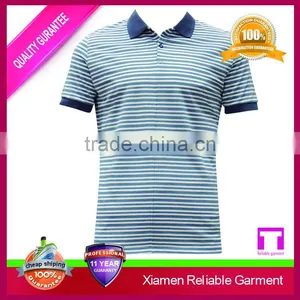 Custom Multi-color Striped Polo Shirt for Men, High Quality Polo Shirts Wholesale China thumbnail-3