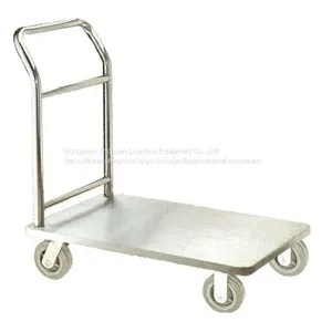 Stainless Steel Flatbed Handcart Heavy Duty Customized Color thumbnail-1