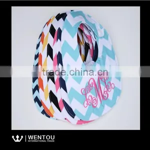 Wholesale Chevron Monogram Seersucker Bib thumbnail-1