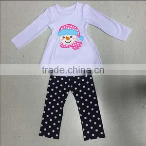 Factory Price Wholesale Sales Clothing Girl Christmas Fashion Embroidery Blouses and Trouser Suits Baby Girl Boutique Clothing s thumbnail-1