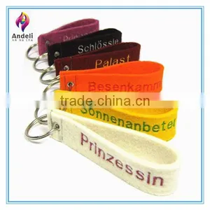 The Jubilee Felt Keychain In Multicolor With Metal Split Key Ring thumbnail-1